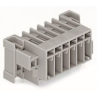 WAGO Konektor 769-671/004-000 s pájecími piny THT Pájecí kontakt 1,0 × 1,0 mm Úhlové provedení, šedá