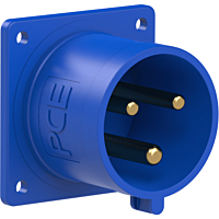 PCE Přívodka 32A/230V vestavná 3 pólová, IP44, přímá, příruba 70x70mm