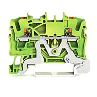 WAGO Svorka 2202-1207 2vodičová pro ochranný vodič s ovládacím tlačítkem 2,5 mm², zelenožlutá