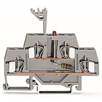WAGO Svorka 281-634/281-434 pro moduly Dvoupatrová, červená LED dioda, šedá