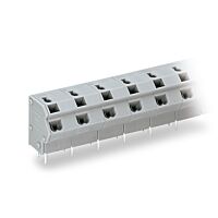 WAGO Svorka 254-356 2vodičová na desky plošných spojů 0,75 mm² Rozteč 10/10,16 mm, šedá