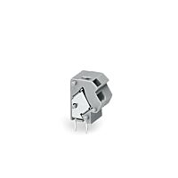 WAGO Svorka 254-823 2vodičová s možností řadového připojení na desky plošných spojů 0,75 mm² Rozteč 10/10,16 mm, šedá