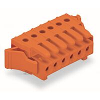 WAGO Konektor 734-566/037-000 pružinový THT Úhlové provedení Rozteč 3,81 mm, oranžová