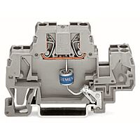WAGO Svorka 870-523/281-579 pro moduly Dvoupatrová S plynovou bleskojistkou, šedá