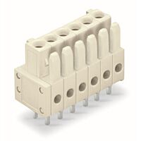 WAGO Konektor 734-463 pružinový THT Rovné provedení Rozteč 3,5 mm, šedá