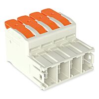 WAGO Konektor 832-1205 1vodičový s pájecími piny Páčka Push-in CAGE CLAMP®, šedá