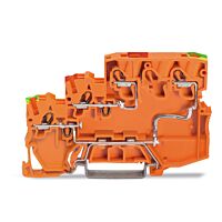 WAGO Svorka 2000-5357/101-000 3vodičová NPN, s přípojkou, oranžová