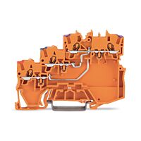 WAGO Svorka 2000-5372 3vodičová napájecí pro čidlo,s barevnými přívody vodiče 1 mm², oranžová