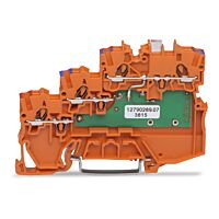 WAGO Svorka 2000-5372/1102-953 3vodičová napájecí 1 mm² pro čidlo, zelená LED dioda, oranžová