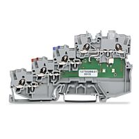 WAGO Svorka 2000-5410/1101-951 4vodičová pro senzor NPN, žlutá LED dioda, šedá