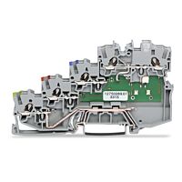 WAGO Svorka 2000-5417/1102-950 4vodičová pro senzor PNP, žlutá LED dioda, šedá