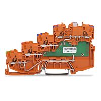WAGO Svorka 2000-5477/1102-953 4vodičová napájecí pro čidlo, zelená LED dioda, oranžová