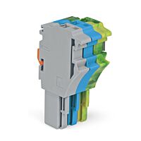WAGO Svorka 2022-103/000-038/999-953 1vodičová pružinová Push-in CAGE CLAMP®, 4 mm², šedá/modrá/zelenožlutá