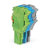 WAGO Svorka 2022-103/000-039/999-953 1vodičová pružinová Push-in CAGE CLAMP®, 4 mm², zelenožlutá/modrá/šedá