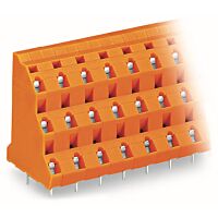 WAGO Svorka 737-856 třípatrová na desky plošných spojů 2,5 mm² rozteč 10,16 mm, oranžová