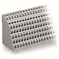 WAGO Svorka 738-104 čtyřpatrová na desky plová spojů 2,5 mm² Rozteč 5 mm, šedá