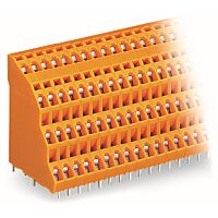 WAGO Svorka 738-406 čtyřpatrová na desky plová spojů 2,5 mm² Rozteč 5,08 mm, oranžová