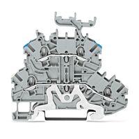 WAGO Svorka 2000-2248 dvoupatrová stíněného vodiče průchozí 1 mm², šedá