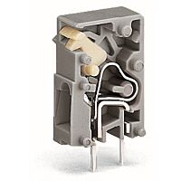 WAGO Svorka 741-901 s možností řadového připojení na DPS, tlačítko, 2,5 mm², šedá
