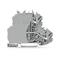 WAGO Svorka 2002-2201/099-000 dvoupatrová průchozí koncovou bočnicí, šedá