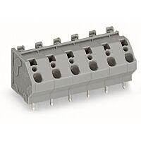 WAGO Svorka 745-210 na desky plošných spojů 4 mm² Rozteč 10 mm, šedá
