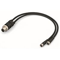 WAGO Kabel 756-5513/040-020 pro senzor / akční člen 2× zásuvka M8 přímá, zástrčka M12A přímá
