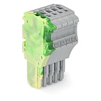 WAGO Konektor 2020-105/000-037 1vodičový pružinový Push-in CAGE CLAMP® 1,5 mm², šedá/zelenožlutá