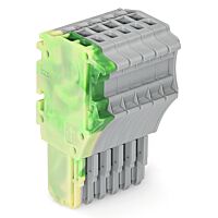WAGO Konektor 2020-106/000-037 1vodičový pružinový Push-in CAGE CLAMP® 1,5 mm², šedá/zelenožlutá