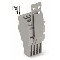 WAGO Konektor 2020-106/143-000 1vodičový pružinový Push-in CAGE CLAMP® 1,5 mm², šedá
