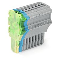 WAGO Konektor 2020-109/000-039 1vodičový pružinový Push-in CAGE CLAMP® 1,5 mm², zelenožlutá/modrá/šedá
