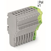 WAGO Konektor 2020-111/000-036 1vodičový pružinový Push-in CAGE CLAMP® 1,5 mm², šedá/zelenožlutá