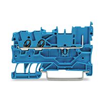 WAGO Svorka 2020-1304 základní – 2 vodiče / 1 pin Na DIN lištu 35 × 15 a 35 × 7,5 Push-in CAGE CLAMP®, modrá