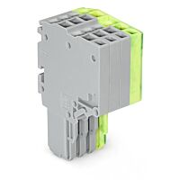 WAGO Svorka 2020-204/000-036 2vodičová pružinová Push-in CAGE CLAMP® 1,5 mm², šedá/zelenožlutá