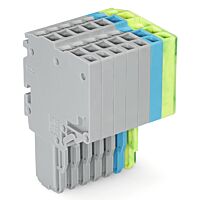 WAGO Svorka 2020-207/000-038 2vodičová pružinová Push-in CAGE CLAMP® 1,5 mm², šedá/modrá/zelenožlutá