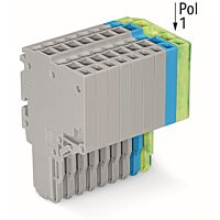 WAGO Svorka 2020-211/000-038 2vodičová pružinová Push-in CAGE CLAMP® 1,5 mm², šedá/modrá/zelenožlutá