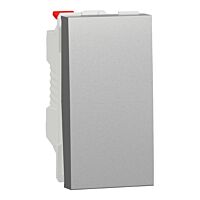 SCHNEIDER Spínač Unica tlačítko řazení 1/0, 1M, aluminium