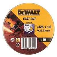 DeWALT  Sada DT3507 řezacích kotoučů na kov 125x1,0 mm (v sadě 10 ks)