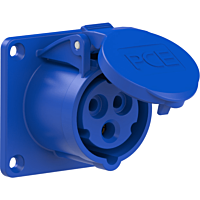 Zásuvka 16A/230V 3-pól.IP44 vest.