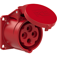 Zásuvka 16A/400V 4-pól. IP44 vest.