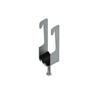 NIEDAX Třmenová příchytka, pro kabely s O 34-42 mm, s plastovou přítlačnou vaničkou, pro L-profil 40x40x4-6 mm, ocel, žárově zinkováno DIN EN ISO 1461 BWK 42