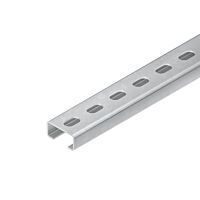 NIEDAX Lišta, C-profil s drážkou 16 mm, 30x15x4000 mm, t=1,5 mm, děrovaná, ocel, galvanicky zinkovaná DIN EN ISO 19598, silnovrstvá pasivace 2970/4 GL