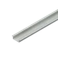 NIEDAX Nosná lišta TS15, kloboukový profil, 15x5,5x2000 mm, t=1,0 mm, bez děrování, ocel, galvanicky zinkovaná DIN EN ISO 19598, silnovrstvá pasivace 2937/2 GO