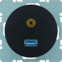 Zásuvka, USB/3,5 mm Audio, Berker R.1/R.