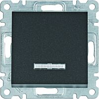 HAGER Spínač LUMINA WL0413 1pólový řazení 1/0So 10A 250V podsvětlený černá mat