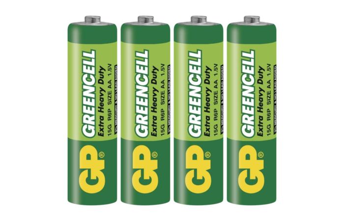 GP Baterie tužková GREENCELL 15G R6 1,5V AA folie 4ks