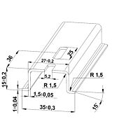 Lišta TS 35x15/2m perforovaná pozink