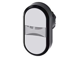 SIEMENS Dvojtlačítko 22 mm, kulaté, plast, bílá, bílá