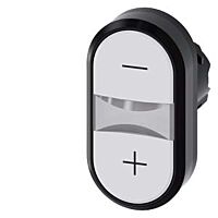 SIEMENS Dvojtlačítko 22 mm, kulaté, plast, bílá