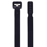 SAPISELCO Pásek vázací 186x4,5 kovový zub černá (100ks)