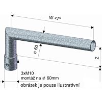 KOOPERATIVA Výložník SK 2-1250/180 žárový zinek